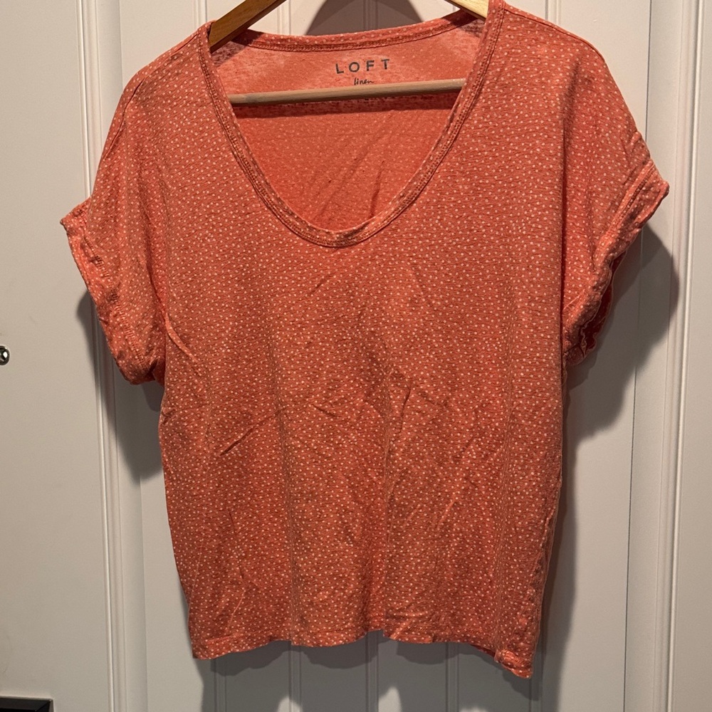 LOFT Coral Short Sleeve Tee